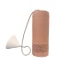 CYLINDRE Suspension en terre cuite motif sara D.12cm - câble textile lin