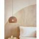 BABEL Suspension en terre cuite motif sara D.21cm - câble textile lin