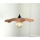 NOOR Suspension en terre cuite naturelle D.40cm - câble textile lin