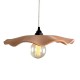 NOOR Suspension en terre cuite naturelle D.40cm - câble textile lin