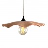 NOOR Suspension ondulée en terre cuite naturelle D.40cm - câble textile lin