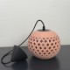 Yazo Suspension en terre cuite D.22cm - câble textile noir