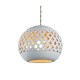 Suspension yazo blanche - câble textile lin