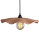 NOOR Suspension ondulée en terre cuite naturelle D.40cm - câble textile noir