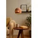BABEL Suspension Ø21cm en terre cuite motif Feuille - câble textile lin