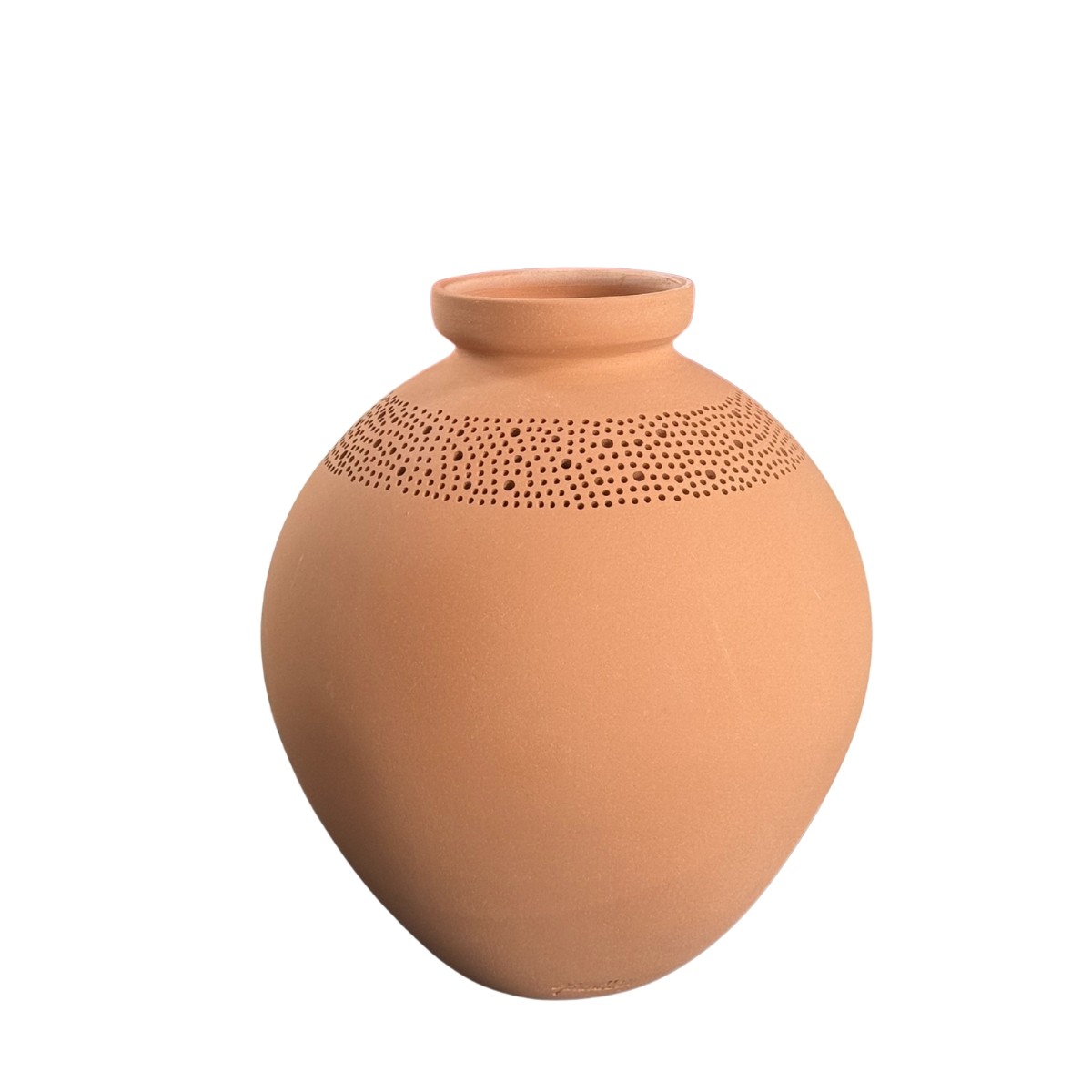 Vase En Terre Cuite Fait Main - Tricoté - Fabriqué En Italie Par Biscottini