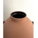 Poterie. Vase H.29cm en terre cuite interieur émaillé noir