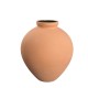 Poterie. Vase H.29cm en terre cuite interieur émaillé vert