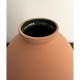 Poterie. Vase H.29cm en terre cuite interieur émaillé vert