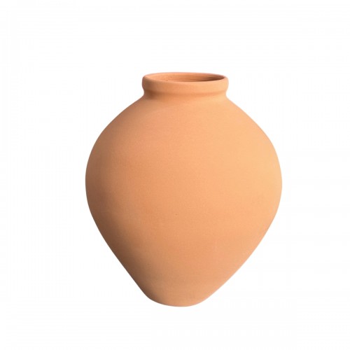 Poterie. Vase décoratif H.27cm en terre cuite naturelle
