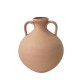Vase en terre cuite naturelle avec anses