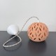 SUSPENSION BOULE TERRE CUITE - Câble jute tressé