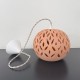 KURO Suspension Ø22cm en terre cuite - câble torsadé lin