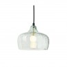 Iris Suspension Ø21cm en verre craquelé transparent