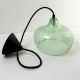 Iris Suspension Ø21cm en verre craquelé jade