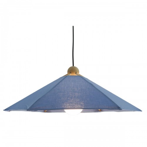 Suspension Toile & bois - Structure hêtre et toile coton lavande D.65cm