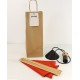 SUSPENSION BOIS & TOILE COTON BRIQUE