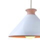 TAJ. Suspension Ø29cm en terre cuite émaillée blanc