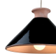 TAJ. Suspension Ø25cm en terre cuite émaillée noir