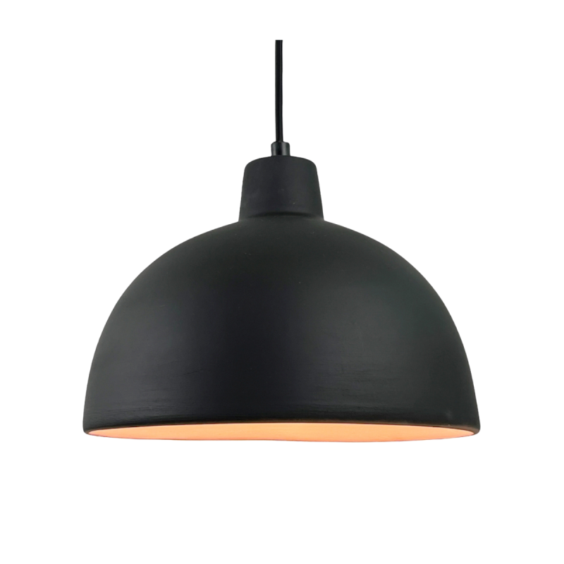 SUSPENSION CLOCHE CHARBON 26 CM