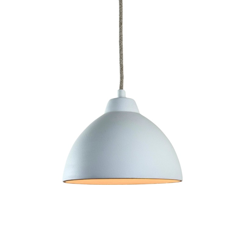 Suspension neo blanche - câble textile lin