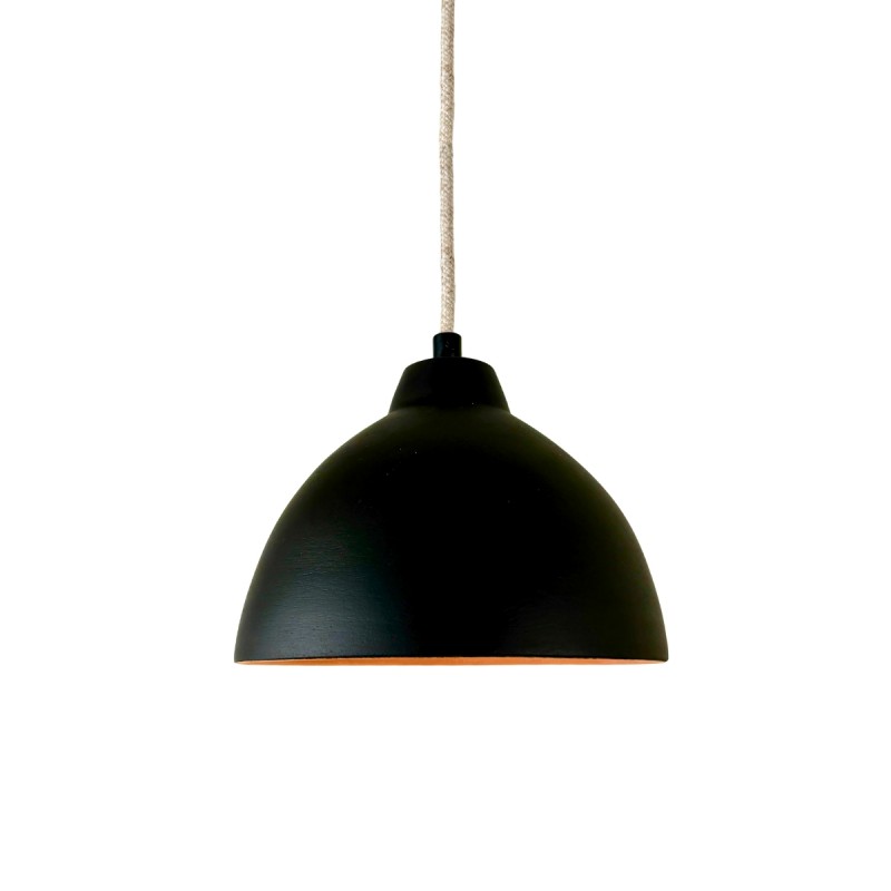 Suspension neo charbon - câble textile lin