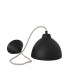 Suspension neo charbon - câble textile lin