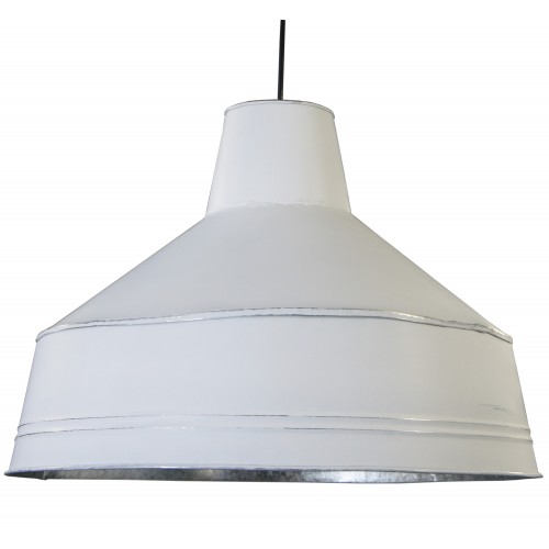 ATELIER. Suspension en acier galvanisé blanc D.51cm